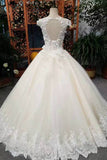 2024 Hot SellingFloor Length Lace Up Wedding Dresses With Appliques P9BYXMZM