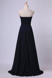 2024 Full Length Sweetheart Chiffon Bridesmaid Dresses Shirred Bodice Empire Waist Chiffon PC8Q1ZZK