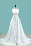 2024 Scoop Open Back Wedding Dresses P3GMD7ZE