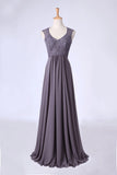 2024 V-Neck A Line Bridesmaid Dresses Floor Length Lace P1ZR4NB4