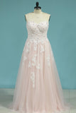 2024 Prom Dresses Tulle Sweetheart With Applique And PDMP8BMB