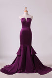 2024 Notched Neckline Prom Dresses Satin P2RBQE79