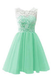 Flower Girl / Adult Ball Gown Lace Short Prom Dress