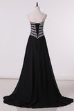 2024 Prom Dresses Sweetheart Chiffon With Beads And P6XR9NHM