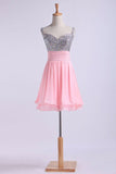 2024 Homecoming Dresses Straps Chiffon Short With PN9CSKHL