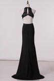 2024 See-Through Scoop Open Back Prom Dresses Spandex With PM9MHXZ3