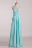 2024 A Line Sweetheart A Line Bridesmaid Dresses With Ruffles PZ2R98ZX