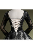 2024 Prom Dresses Scoop A Line With Applique And Ribbon Tea PR7XS7KF