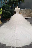 2024 New Arrival Wedding Dresses Lace Up Scoop Neck With Appliques PXBXCRYZ