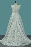 2024 Lace Scoop Asymmetrical Prom Dresses A Line PJESCD1M