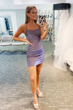 Satin Starry Sky Party Dress Homecoming Dress