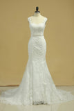 2024 New Arrival Straps Tulle Column Wedding Dresses With PGDTS24B