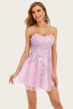 Blue Jay Spaghetti Straps Homecoming Dress