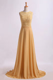 2024 Exquisite Prom Dresses Scoop A Line Lace & PR9YKHD6