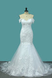 2024 Mermaid Off The Shoulder With Applique Court Train P6FEK789