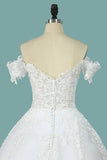 2024 Wedding Dresses Off The Shoulder A Line With PAPH12BL