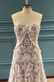 Elegant A Line Lace Appliques Sweetheart Strapless Wedding Dresses, Bridal STK20408