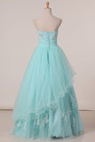 2024 Prom Dresses Sweetheart Tulle With Applique And PA2MQ3T7