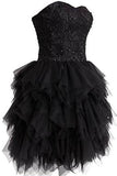 Mini Princess Strapless Ruffled Homecoming Cocktail Dress