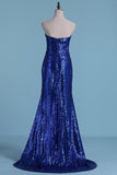 2024 Prom Dresses Mermaid Sweetheart Sequins With PNMXHJ26