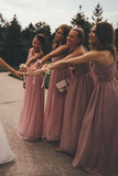 2024 Bridesmaid Dresses A Line One Shoulder Chiffon With Ruffle PHL9G7J8