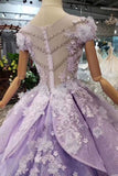 2024 Prom Dresses Short Sleeves Lace PFCMSCKN