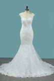 2024 Mermaid Wedding Dresses Scoop Tulle With PGLG7284