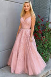 Charming Sleeveless Two Pieces Lace A Line Prom Dresses