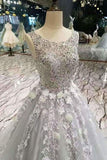 2024 New Arrival Prom Dresses Beaded Bodice A-Line Tulle PFJ16NS9