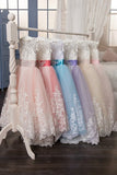 2024 Flower Girl Dresses Scoop Ball Gown Tulle With Applique And P2B63536