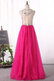 2024 Prom Dresses Scoop Organza A Line With PGENXYN6