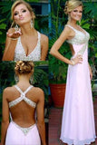 2024 Sexy Halter Open Back A Line Prom Dresses Chiffon PNSY5KKY