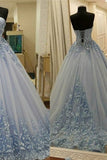 2024 Prom Dresses Sweetheart A Line Tulle With Handmade P15Y92HF