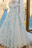 2024 Shiny Wedding Dresses Off The Shoulder A-Line With Handmade PMRTGAR8