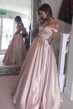 2024 New Arrival Off The Shoulder Prom Dresses A Line Satin PRLTXZZ2