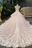 2024 New Arrival Marvelous Floral Wedding Dresses Lace Up Scoop Neck PFCPZJZD