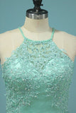 2024 New Arrival Open Back Prom Dresses Mermaid Satin With Beads P72GY1C8