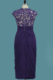 2024 Sheath V Neck Chiffon Mother Of The Bride Dresses With Beads And Applique