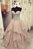 2024 Sweetheart Prom Dresses A Line Organza With P8A8EF6H