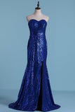 2024 Prom Dresses Mermaid Sweetheart Sequins With PNMXHJ26