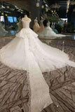 2024 New Arrvival Marvelous Tulle Wedding Dresses Lace Up With Appliques PADMR2AT