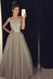 2024 Scoop A Line Prom Dresses Tulle PF5YYY3E