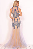 2024 New Arrival Scoop High Neck Tulle With Applique And Beads Mermaid P91M91R4