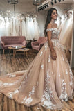 Ball Gown Long Tulle Off The Shoulder Tulle Quinceanera Dress PTXHLBB4