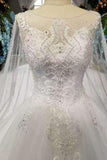 2024 Scoop Neck Wedding Dresses Lace Up With Beadings And P4YQPH8Z