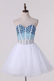 2024 A Line Sweetheart Short/Mini Homecoming Dresses PXY2XDE1