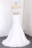 2024 Prom Dresses Boat Neck Mermaid Satin & Lace P4C83MFP