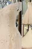 2024 New Arrival Luxury Wedding Dresses A-Line Royal Train Tulle Off The Shoulder PLQTQ6ED