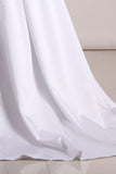 2024 Square Neckline Princess Wedding Dress Pleated Bodice PMSTL385