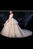 Ball Gown Tulle Wedding Dresses Straps Beads PQXS2S5A